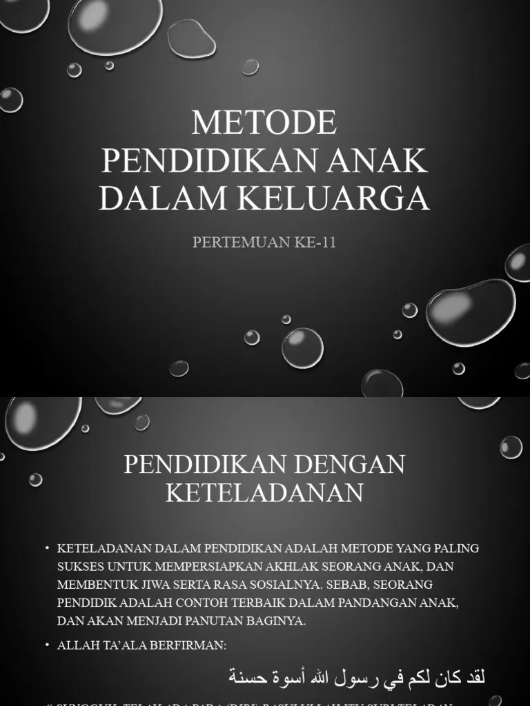 Metode Pendidikan Anak Dalam Keluarga | PDF