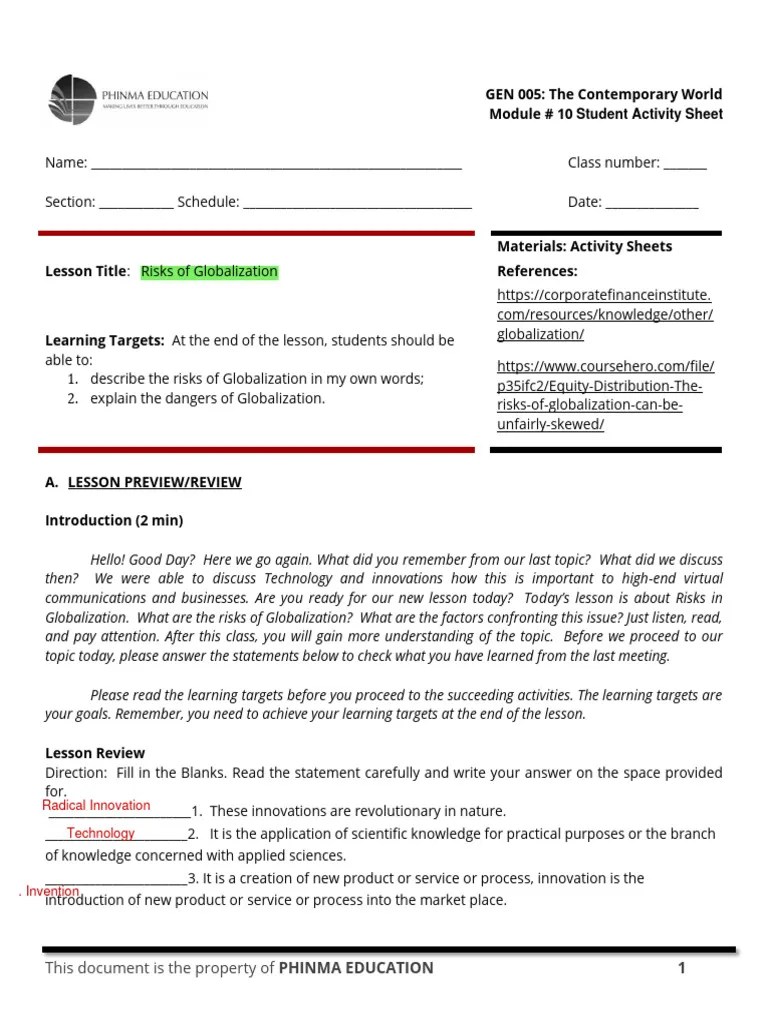 Risk Ofglobalization | PDF | Globalization | Labour Economics