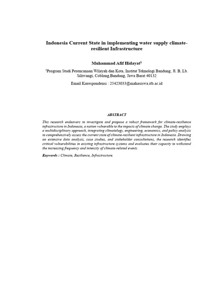 Indonesia Climate Resilience Infrastructure | PDF