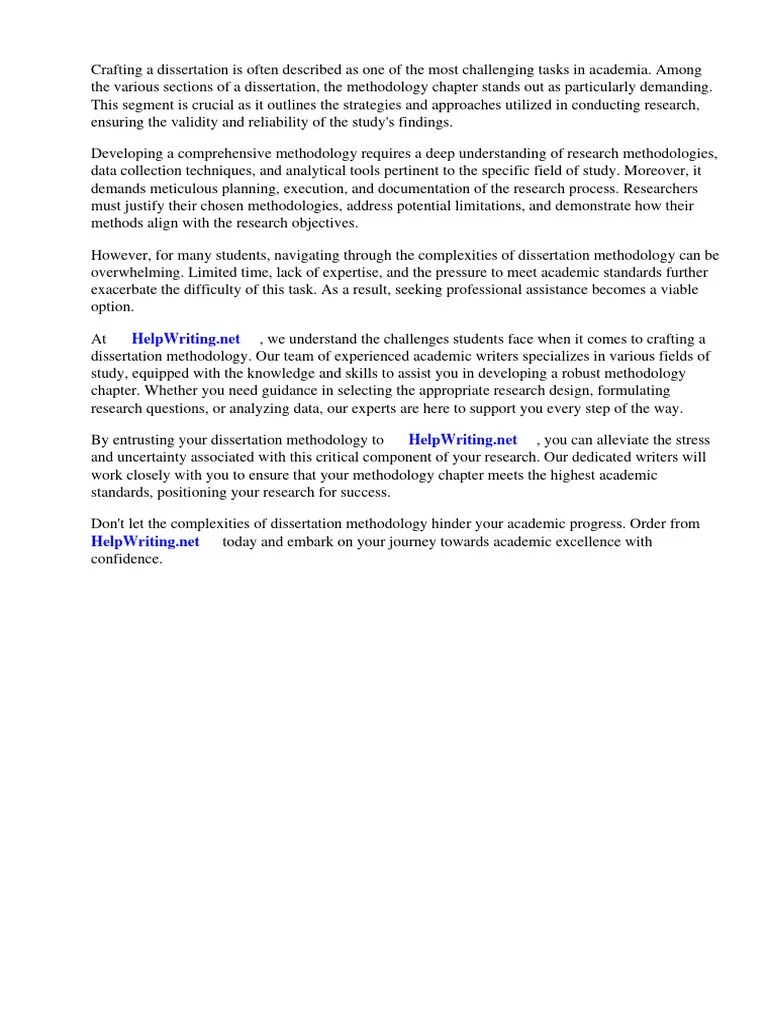 Science Dissertation Methodology | PDF | Methodology | Thesis