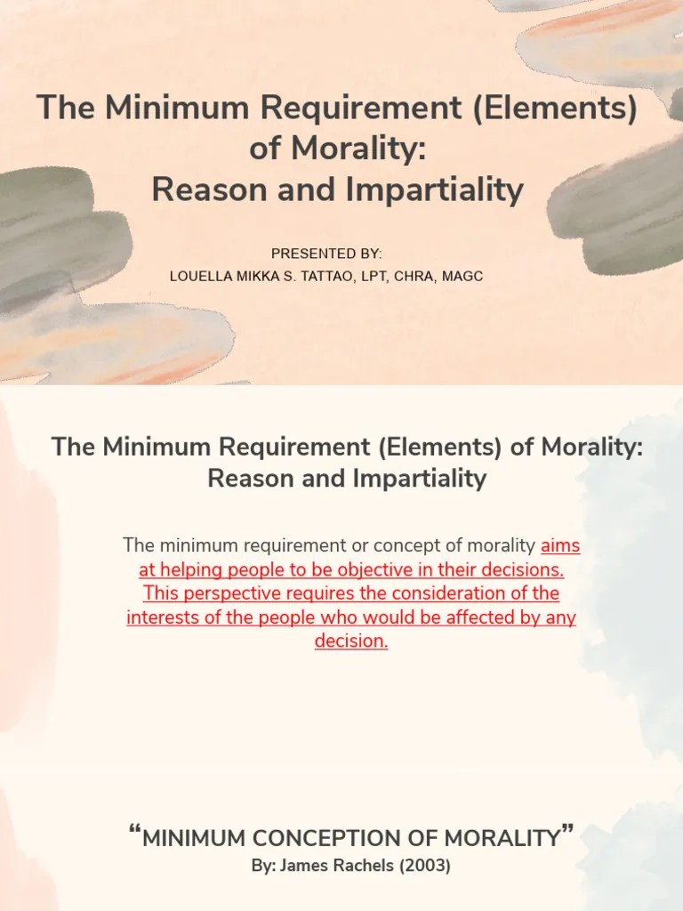 Minimum Requirement Of Morality And Standards Of Moral Valuation | Download Free PDF | Morality ...