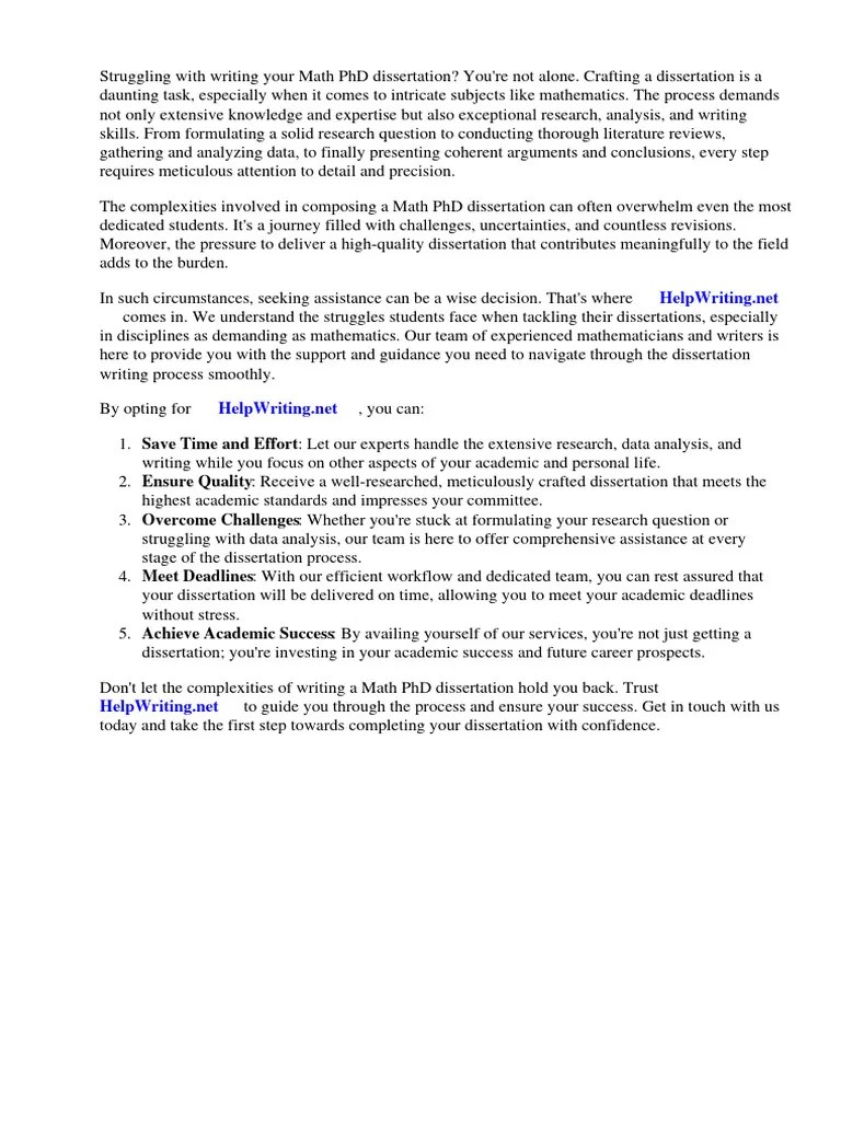 Math PHD Dissertation | PDF | Thesis | Mathematics