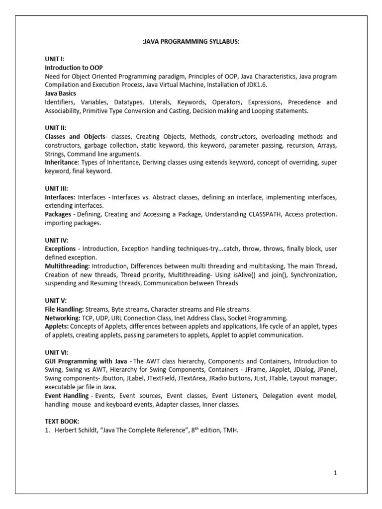 Unit-1 Java | PDF | Object Oriented Programming | Java Virtual Machine