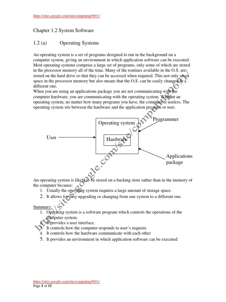 1.2 Operating System | PDF | Operating System | Graphical User Interfaces