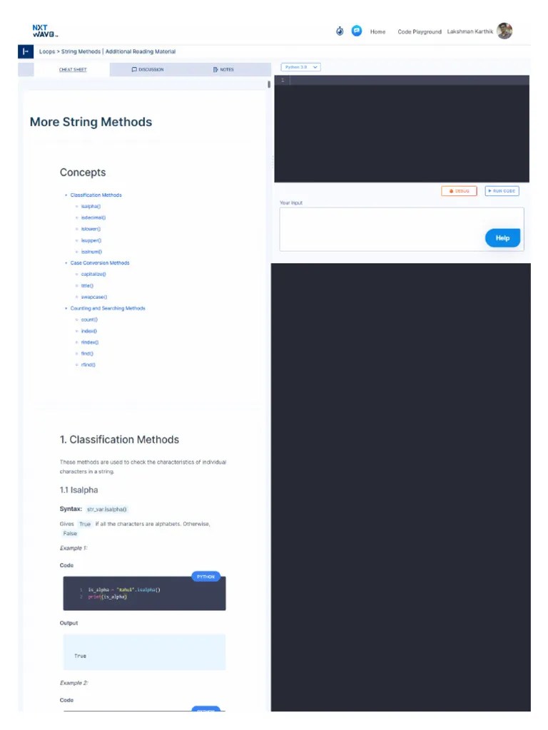 String Methods Addl Cheat Sheets | PDF