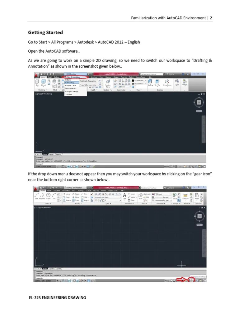 Lab 01 ED | PDF | Cartesian Coordinate System | Auto Cad