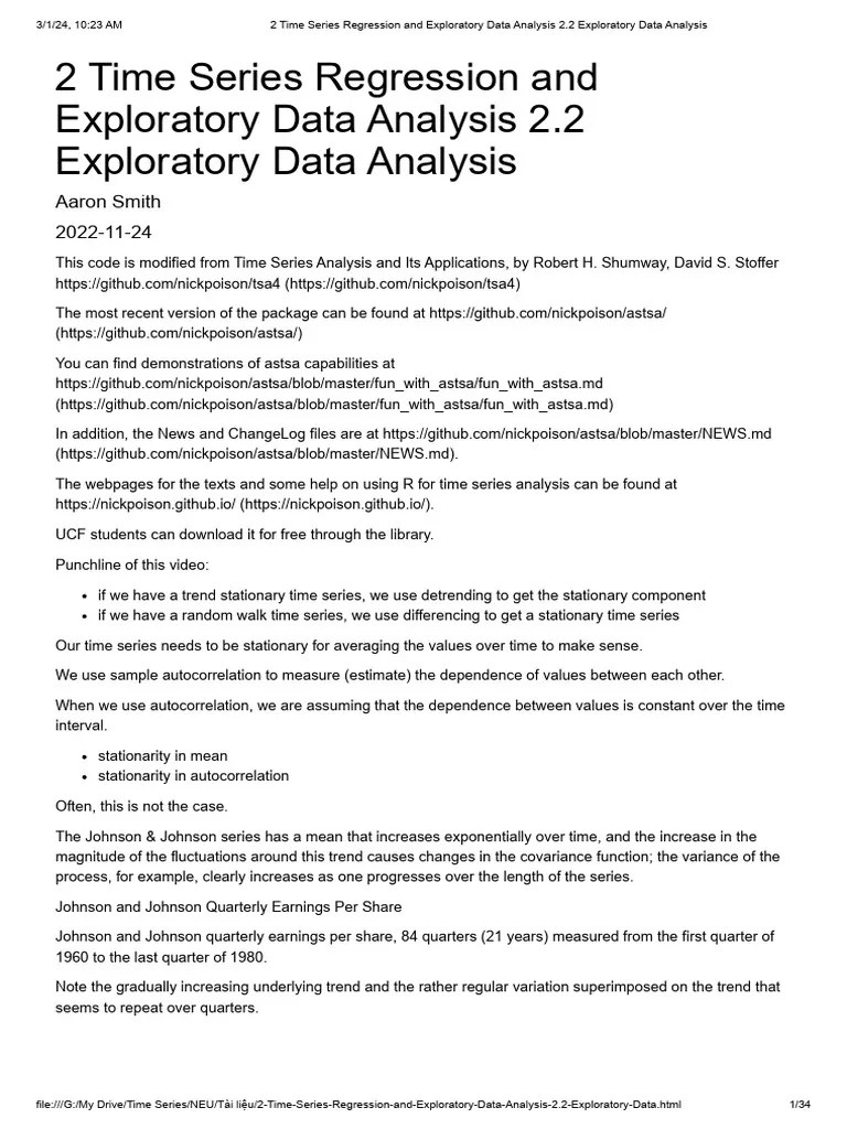 2 Time Series Regression And Exploratory Data Analysis 2.2 Exploratory ...