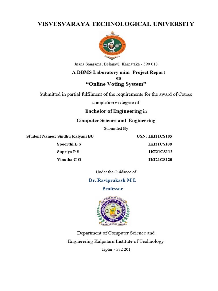 Voting System Report | Download Free PDF | Software Testing | System