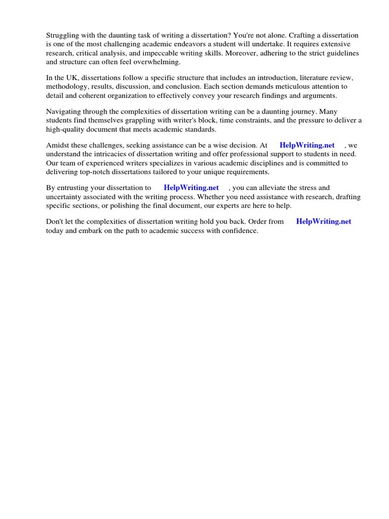 Uk Dissertation Structure | PDF | Thesis | Methodology