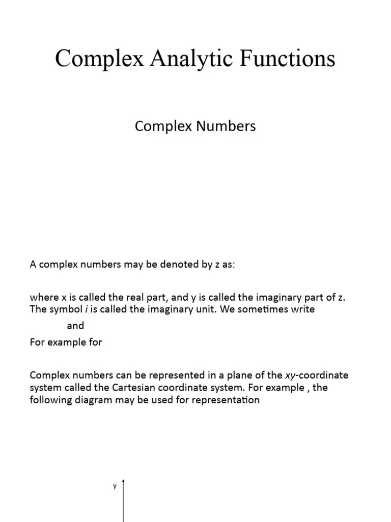 Complex Numbers And Stats | PDF | Function (Mathematics) | Complex Number