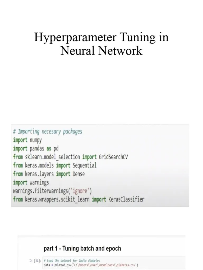 Hyperparameter Tuning In Neural Network | PDF