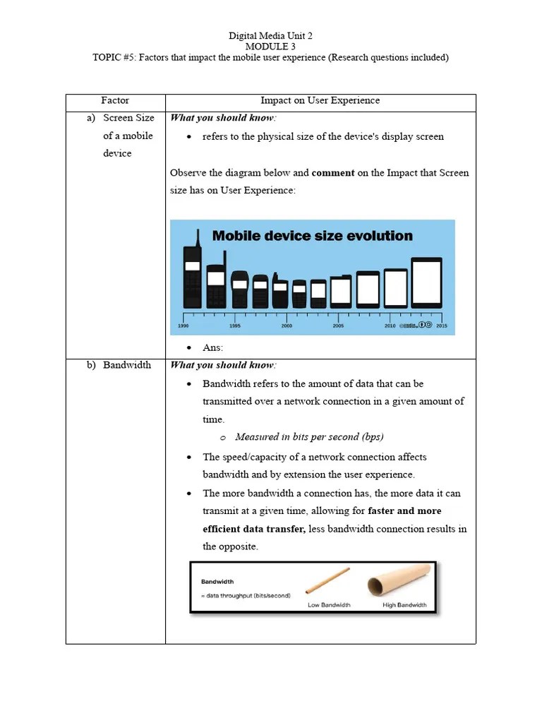 Factors That Impact The Mobile User Experience | PDF | Mobile App ...