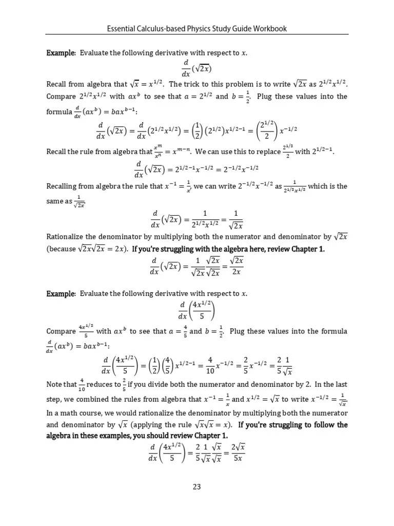 Chris McMullen - Essential Calculus-Based Physics Study Guide Workbook - The Laws Of Motion ...