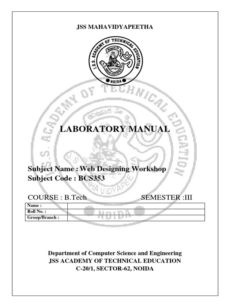 Web Designing Workshop | PDF | Dynamic Web Page | World Wide Web