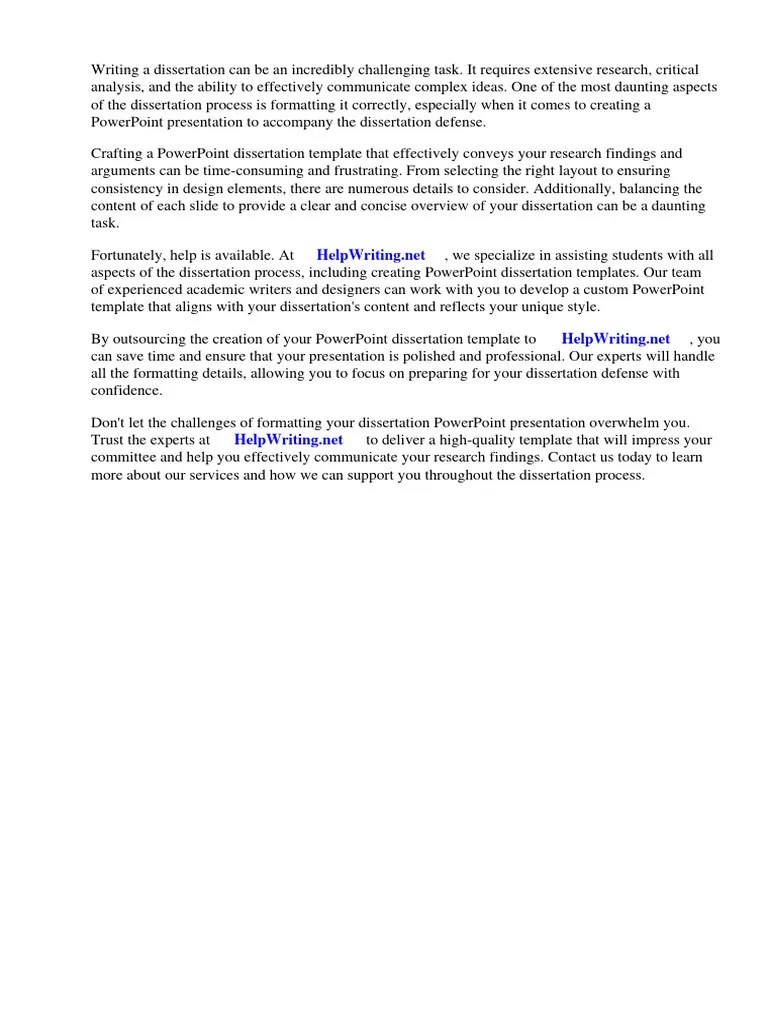 Powerpoint Dissertation Template | PDF | Thesis | Microsoft Power Point