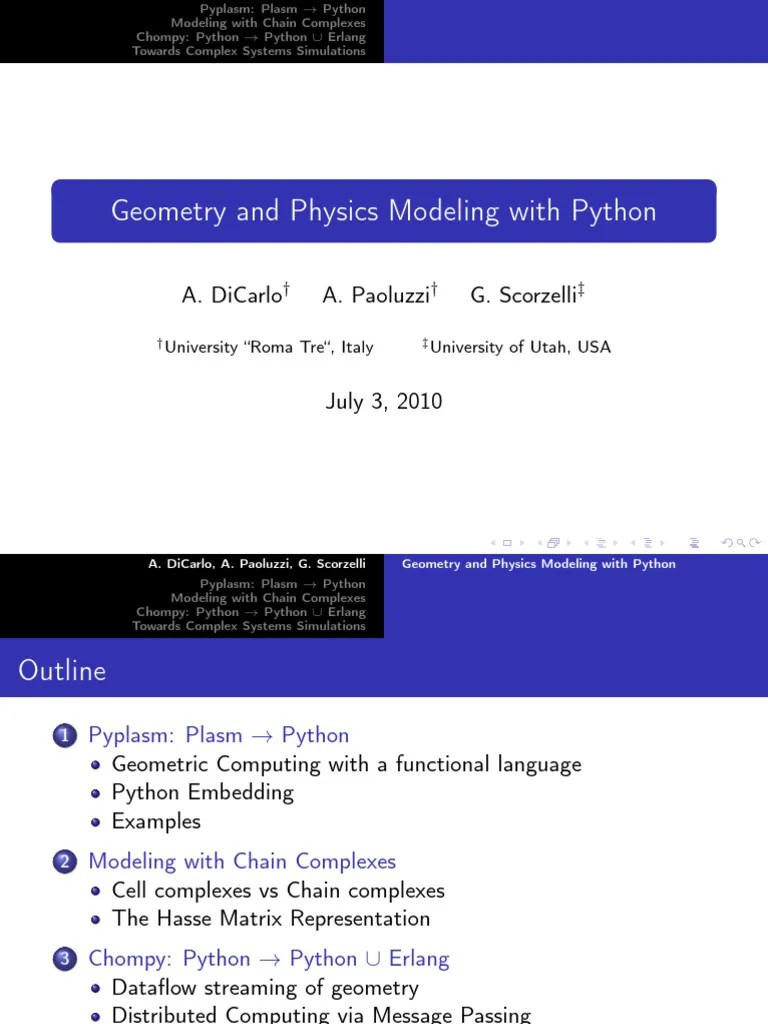 Geometry And Physics Modeling With Python | PDF | Geometry | Manifold