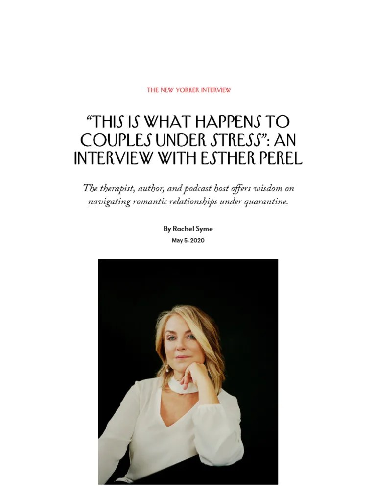 “This Is What Happens To Couples Under Stress”_ An Interview With ...