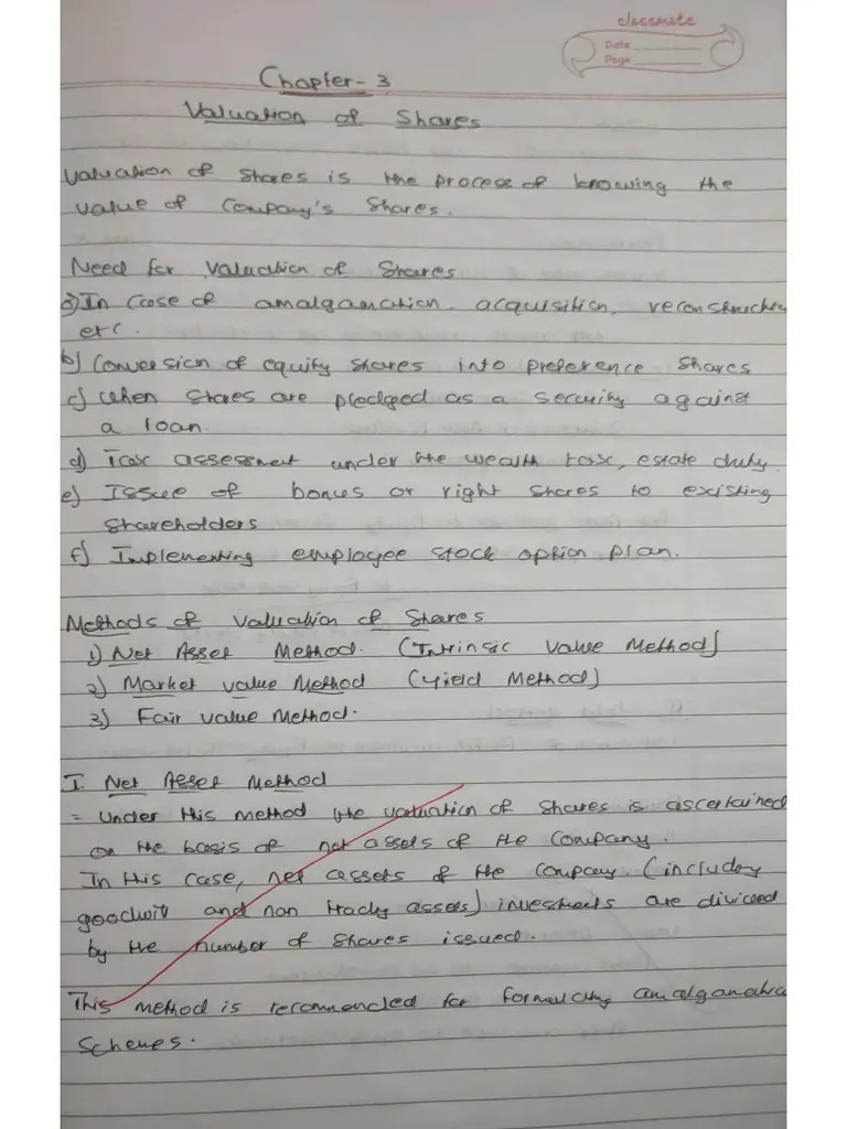 Valuation Of Shares | PDF