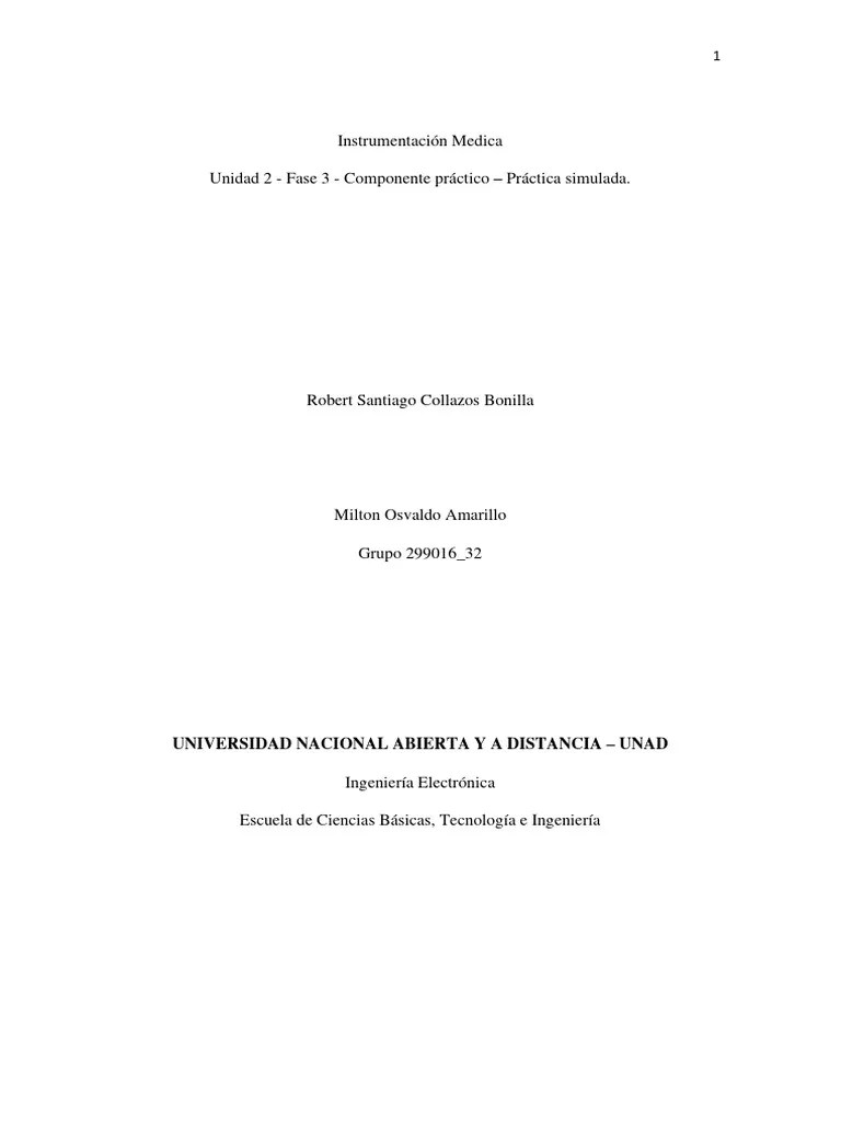 Fase 3 - Componente Práctico - Práctica Simulada | PDF | Sensor | Electromiografia