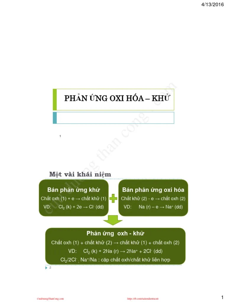 Hoa Vo Co 5. Phan Ung Oxi Hoa Khu [Cuuduongthancong.com] | PDF