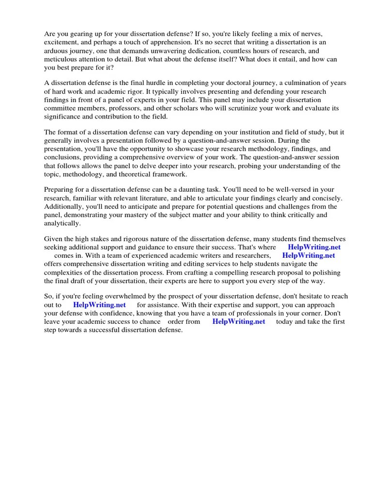 What Does A Dissertation Defense Look Like | PDF | Thesis | Methodology