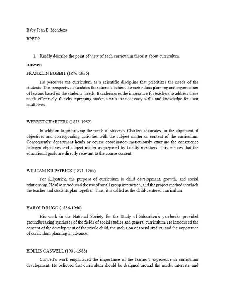 Curriculum Theorists | PDF | Curriculum | Cognition