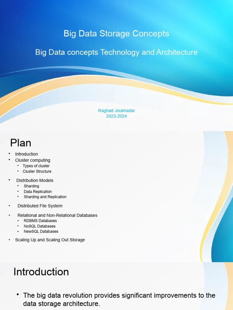 Big Data Storage Concepts | PDF | Computer Cluster | Databases