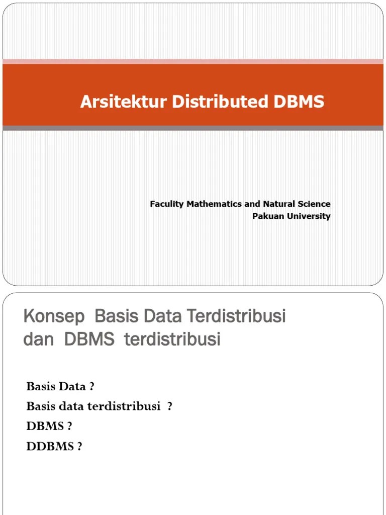 Arsitektur Distributed Database | PDF