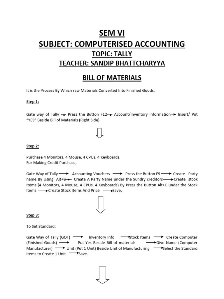 6th Sem COMPUTERISED ACCOUNTING TALLY By Sandip Bhattacharya-15-4 ...