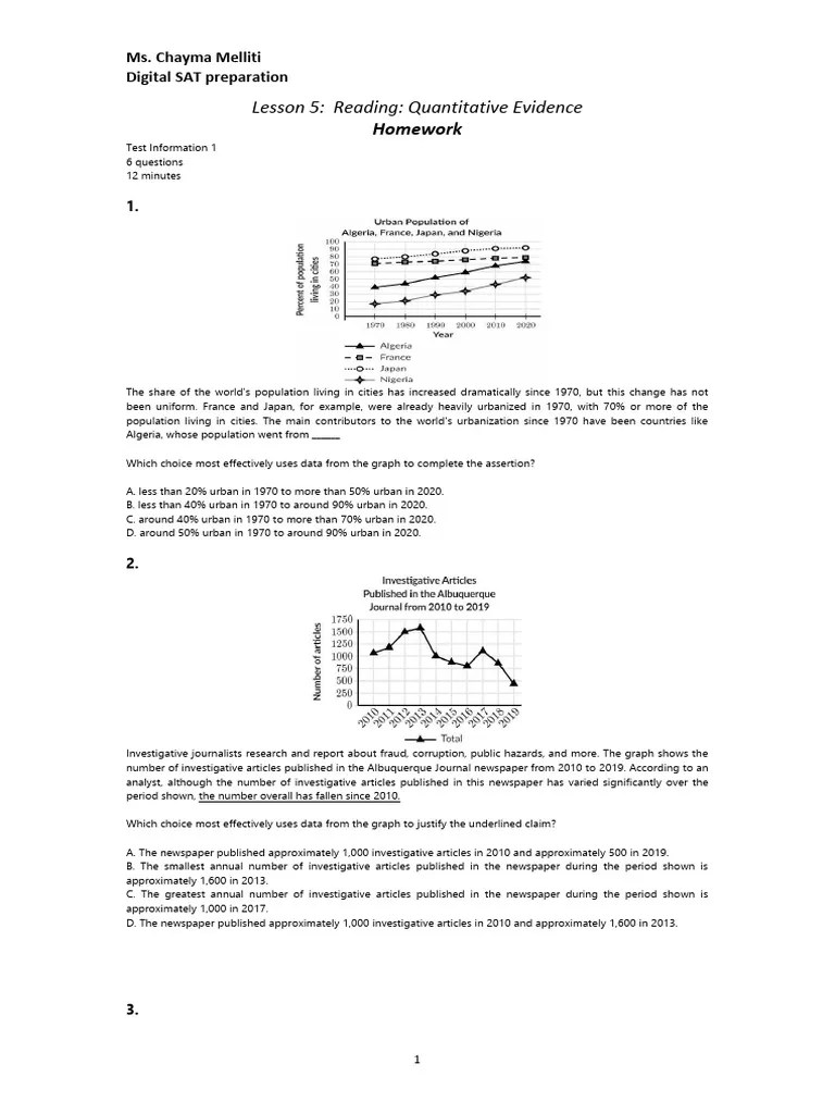 Lesson 5 Homework | PDF