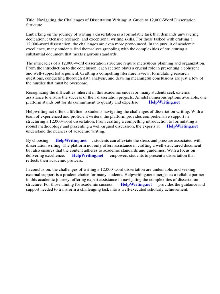 Dissertation Structure | PDF | Thesis | Methodology