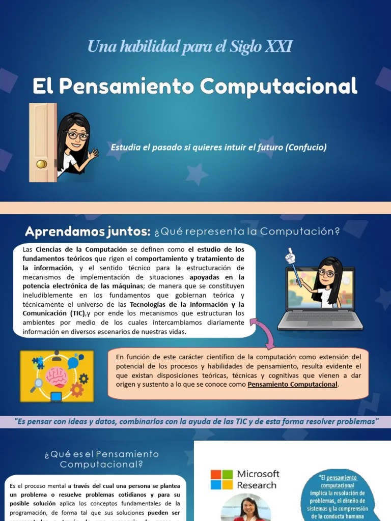 Taller 1 - Pensamiento Computacional (1) | PDF | Pensamiento | Ciencias De La Computación