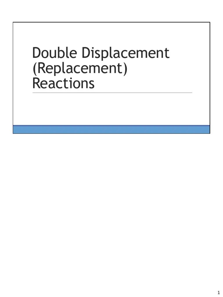 06-Double Displacement Reactions ANNOTATED | PDF | Aqueous Solution ...
