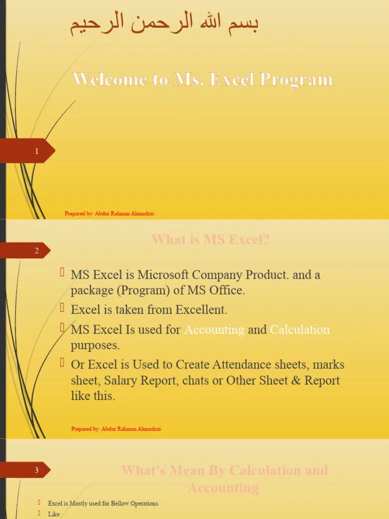 Welcome To Excel Introduction | Download Free PDF | Microsoft Excel | Worksheet