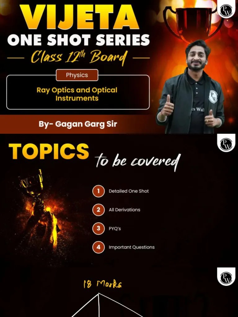 Ray Optics And Optical Instruments - Class Notes - VIJETA SERIES CLASS ...
