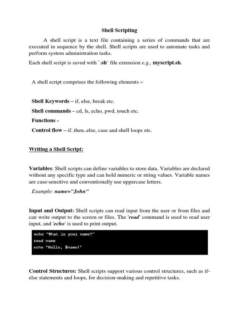 Os Lab 2 - Shell Scripting | PDF | Shell (Computing) | Control Flow
