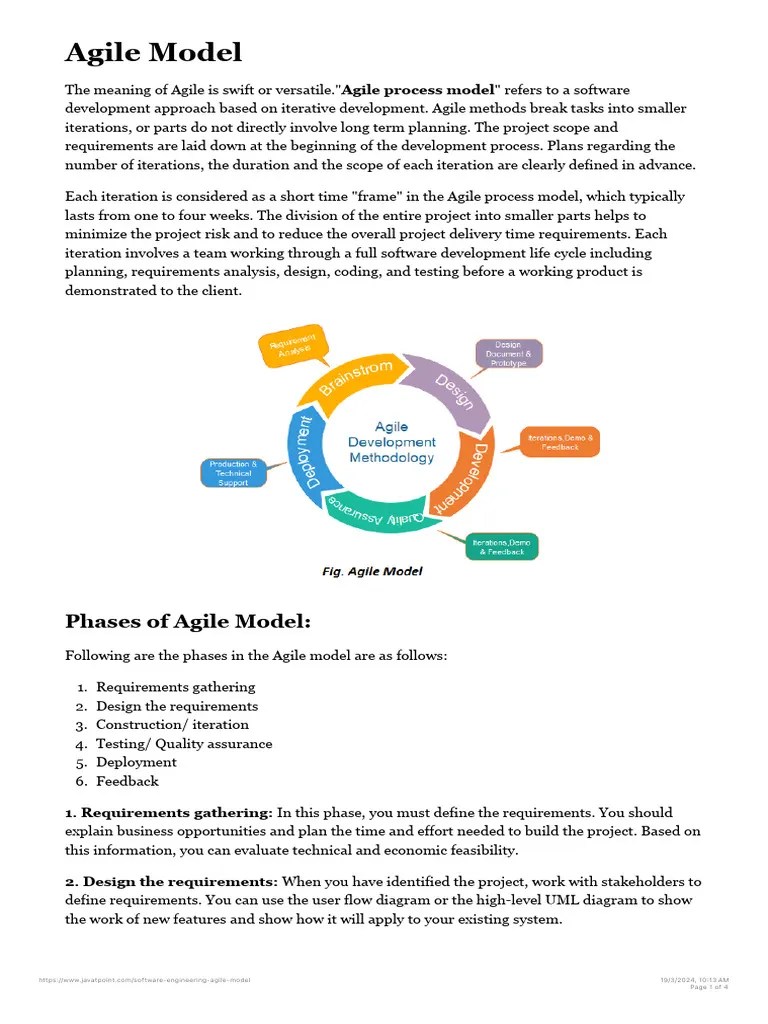 Agile Model (Software Engineering) - Javatpoint | PDF | Software Development Process | Agile ...