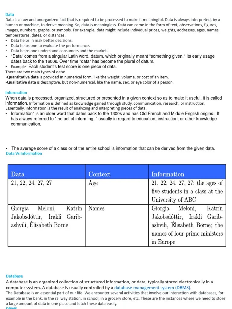 U1 | PDF | Databases | Relational Database
