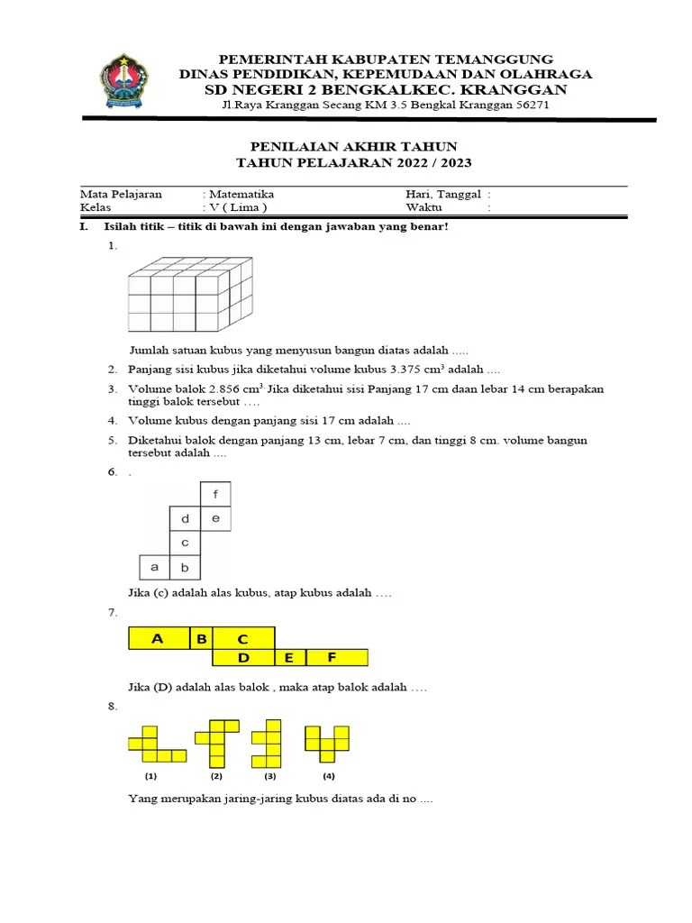 Soal Pat Kelas 5 Matematika | PDF