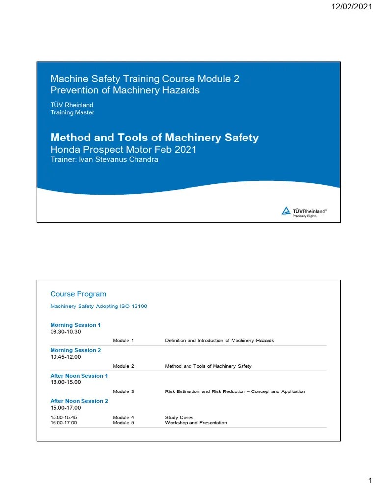Module 2 - Method For Machinery Risk Assessment 2021 Rev.1 | PDF | Risk | Risk Assessment