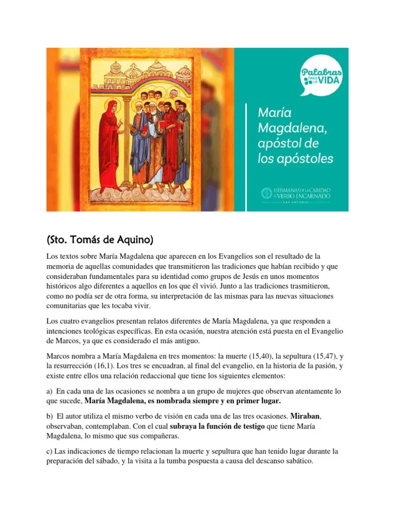 Maria Magdalena, Apostol De Los Apostoles | PDF | Jesús | María Magdalena