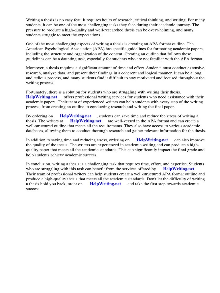 Term Paper Apa Format Outline | PDF | Apa Style | Academic Publishing