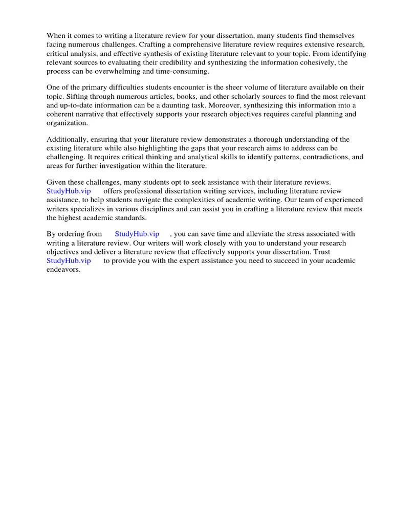 Literature Review Dissertation Example | PDF | Literature Review | Methodology