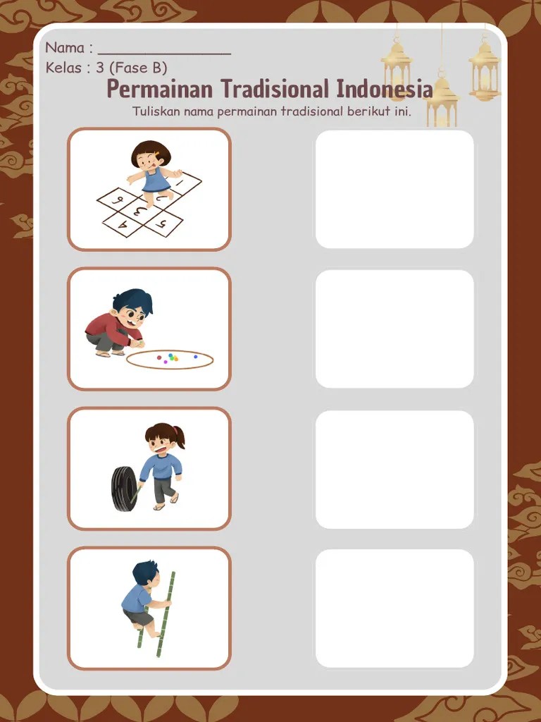 LKPD KELAS 3 Permainan Tradisional | PDF
