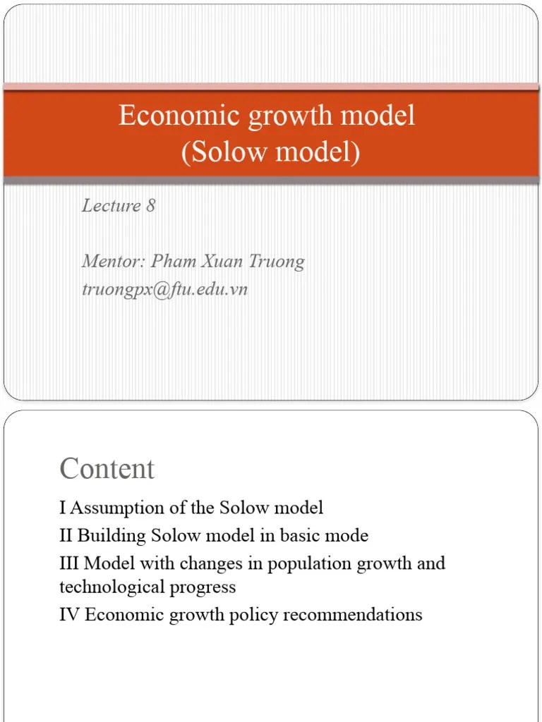 Lec 8 Economic Growth Model | PDF | Economic Development | Political ...