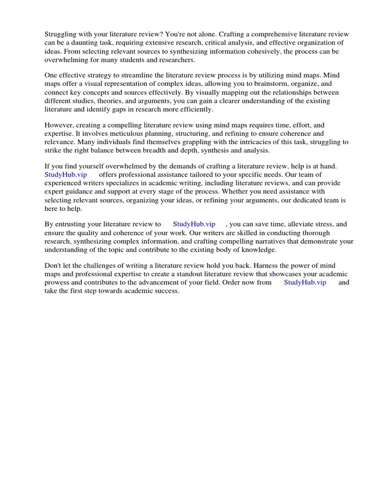 Using Mind Map For Literature Review | PDF | Mind | Literature Review