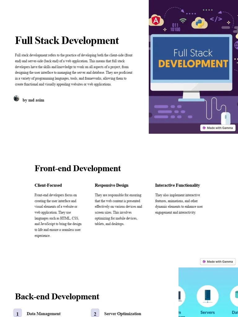 Full Stack Development | PDF | World Wide Web | Internet & Web