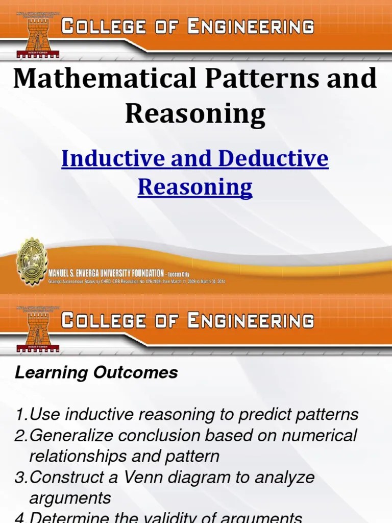 Inductive And Deductive Reasoning | PDF | Conjecture | Deductive Reasoning