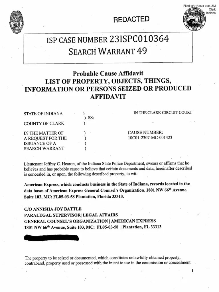 SW 49 Probable Cause Redacted | PDF | Probable Cause | Police Officer