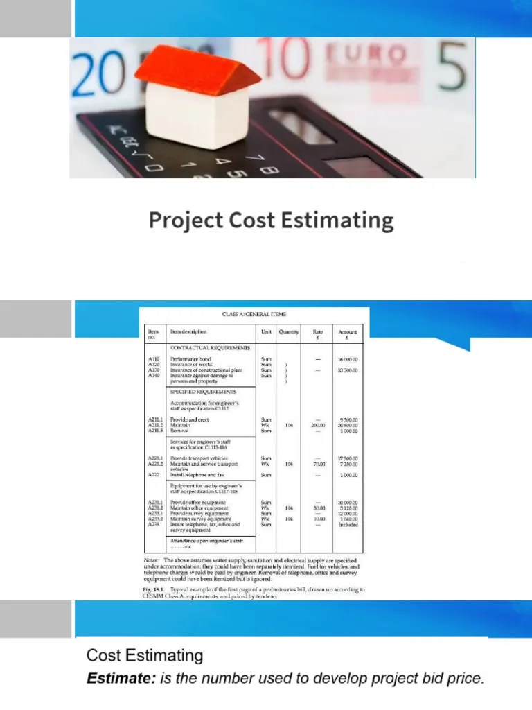 Project Cost Estimating 1a | PDF